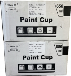 BULLET TOOLS PPS Zestaw kubków do mieszania lakieru system 650ml 50szt - PPS Zestaw kubków do mieszania lakieru system 650ml 50szt