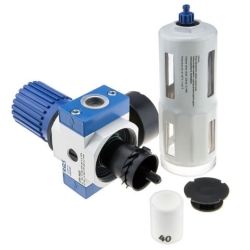 Rectus Odwadniacz Filtr Powietrza z Reduktorem OFR-1/2-MIDI do kompresora - RQS (OFR-1/2-MIDI) - Odwadniacz powietrza z reduktorem RECTUS OFR-1/2-MIDI (Filtr / Manometr / Osuszacz) - RQS 1/2"