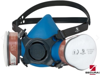 Secura Półmaska lakiernicza Secura 3100- półmaska - KOMPLET (3100-CHEM) - Półmaska lakiernicza Secura 3100- półmaska - KOMPLET